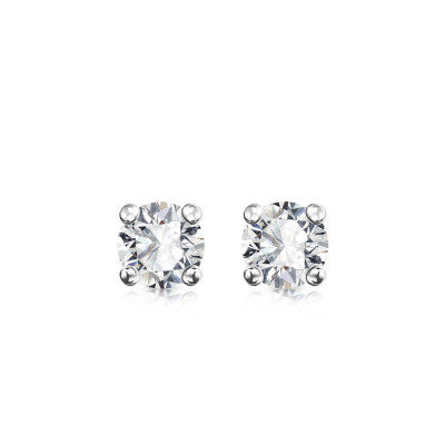 Kolczyki z dwukolorowego złota z diamentami - 0,50 ct - Éternel 
