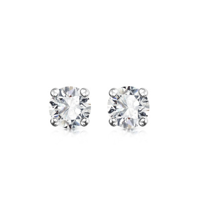 Kolczyki z dwukolorowego złota z diamentami - 0,66 ct - Éternel 