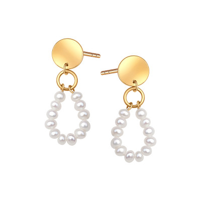 Kolczyki złote z perłami - Pearls 