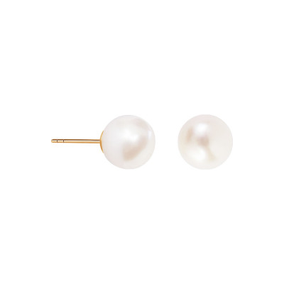 Kolczyki złote z perłami - Pearls