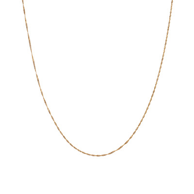 Łańcuszek złoty - singapur - 42 cm