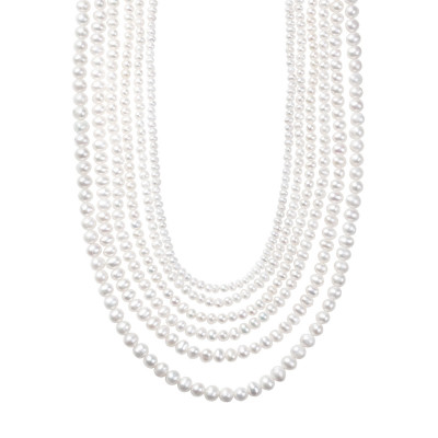 Naszyjnik z pereł z cyrkoniami - Pearls