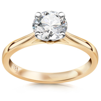 Pierścionek złoty z diamentem laboratoryjnym YES Responsible Diamond - 1 ct - Éternel