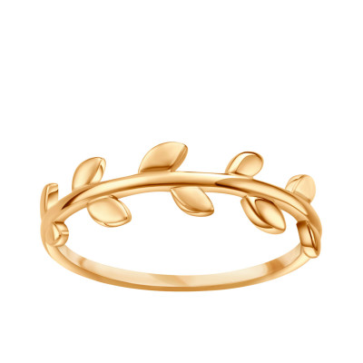 pierścionek-złoty-liście-flora-1