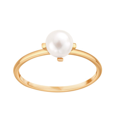 Pierścionek złoty z perłą - Pearls 
