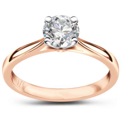 Pierścionek z różowego złota z diamentem laboratoryjnym YES Responsible Diamond - 0,70 ct - Éternel Pierścionek z różowego złota z diamentem laboratoryjnym YES Responsible Diamond - 0,70 ct - Éternel
