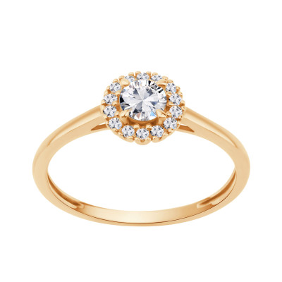 Pierścionek złoty z diamentami laboratoryjnymi YES Responsible Diamond - Metropolitan