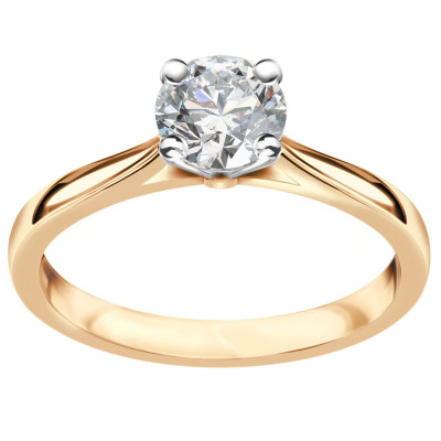 Pierścionek złoty z diamentem laboratoryjnym YES Responsible Diamond - 0,70 ct - Éternel