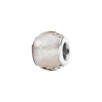 Beads srebrny ze szkłem - Dots