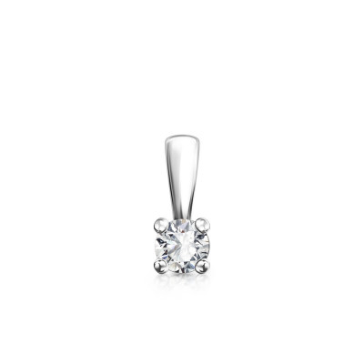 Zawieszka z białego złota z diamentem YES Hearts & Arrows - 0,10 ct -  Éternel