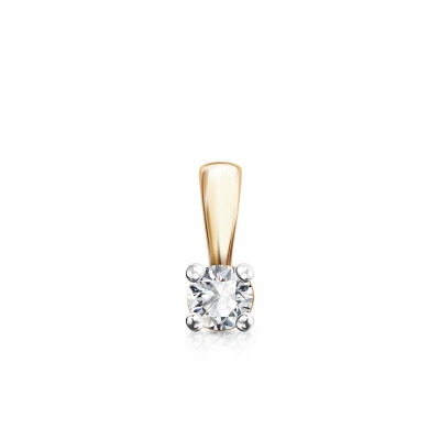 Zawieszka złota z diamentem YES Hearts & Arrows - 0,10 ct - Éternel 