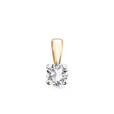 Zawieszka złota z diamentem YES Hearts & Arrows - 0,25 ct - Éternel 