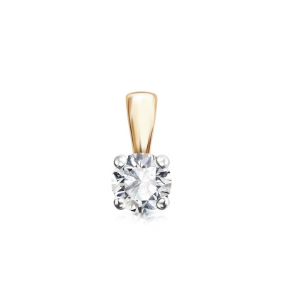 Zawieszka złota z diamentem - 0,33 ct - Éternel