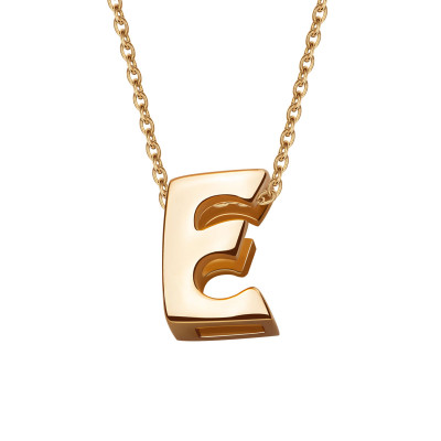 Zawieszka złota - litera E