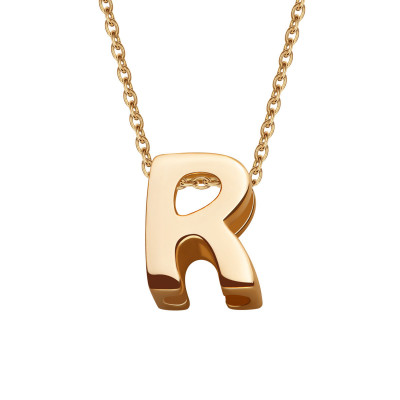 Zawieszka złota - litera R