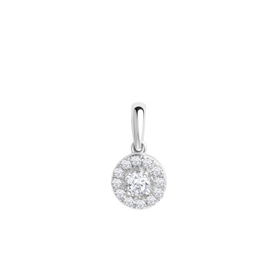 Zawieszka z białego złota z diamentami - 0,12 ct - Metropolitan