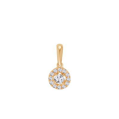 Zawieszka złota z diamentami - 0,12 ct - Metropolitan