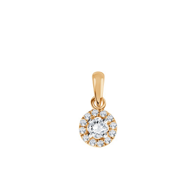 Zawieszka złota z diamentami - 0,25 ct - Metropolitan
