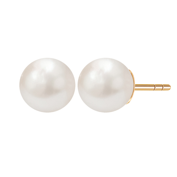 Kolczyki złote z perłami - Pearls