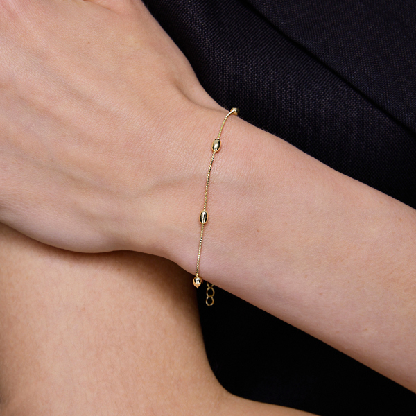 Komplet biżuterii srebrnej pozłacanej - kulki