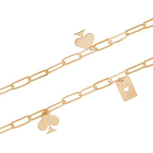 Bransoletka srebrna pozłacana - Chains