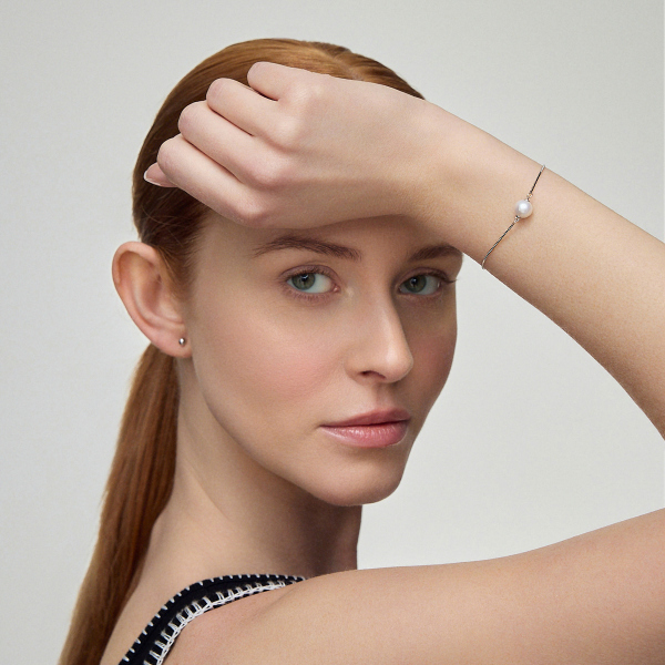 Bransoletka srebrna z perłą - Pearls