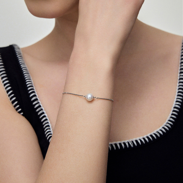 Bransoletka srebrna z perłą - Pearls