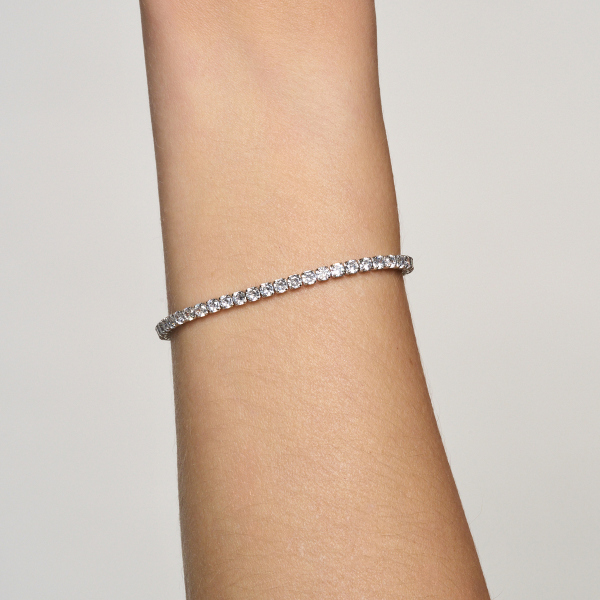 Bransoletka tenisowa srebrna z cyrkoniami - Scarlet