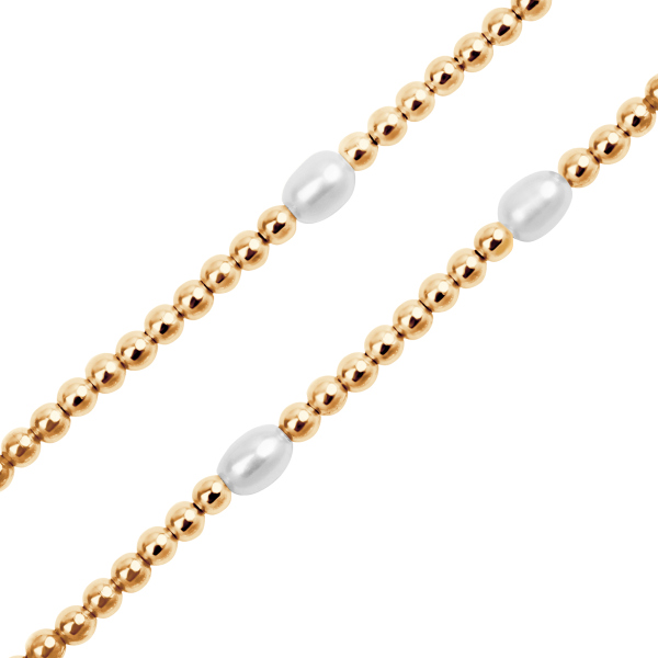 Bransoletka złota z perłami - Pearls