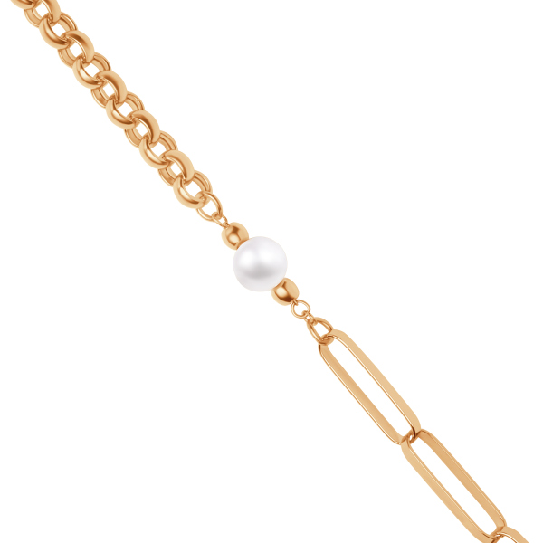 Bransoletka złota z perłą