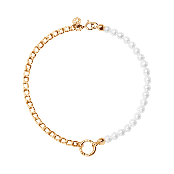 Bransoletka złota z perłami - Pearls