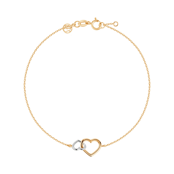 Bransoletka złota - serca