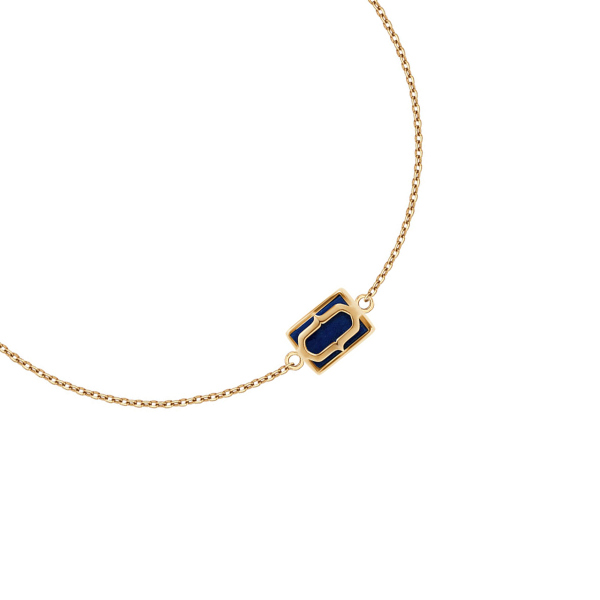 Bransoletka złota z lapis lazuli - Nomad