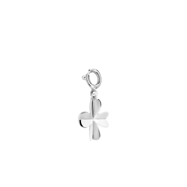 Zawieszka srebrna charms - koniczyna - Love Story