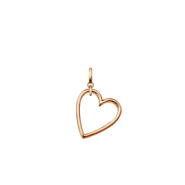 Zawieszka srebrna pozłacana charms - serce - Love Story 