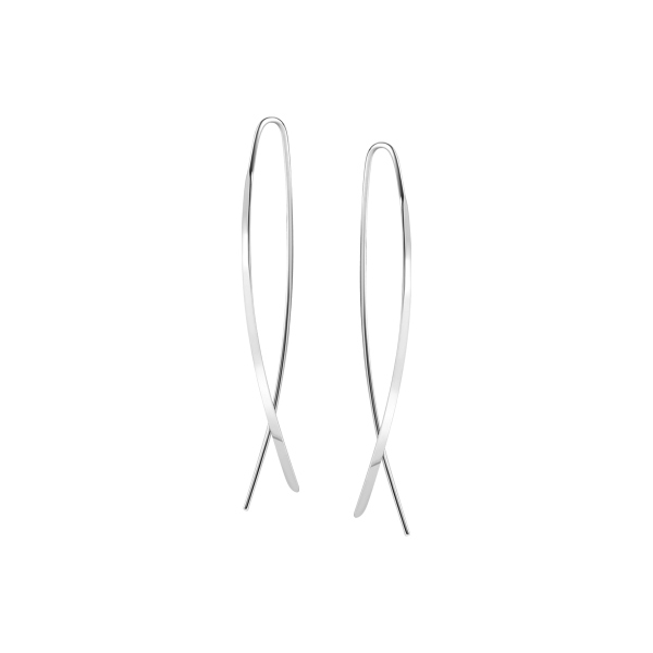 Kolczyki wiszące srebrne - Simple 
