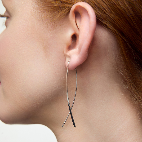 Kolczyki wiszące srebrne - Simple 
