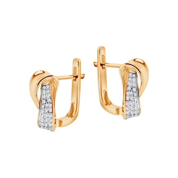 Kolczyki złote z diamentami