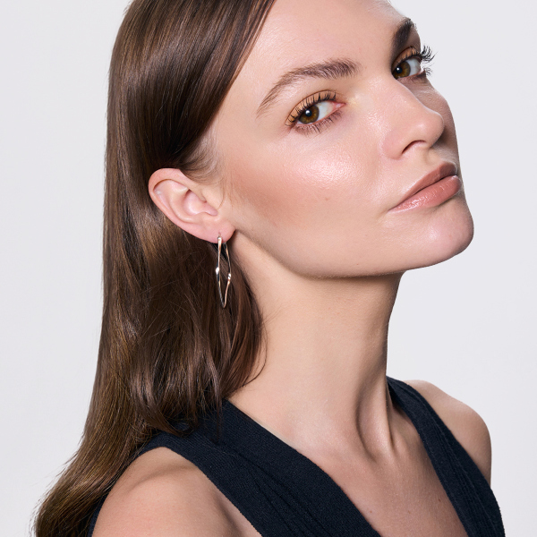 Kolczyki srebrne - koła - 4,2 cm - Simple