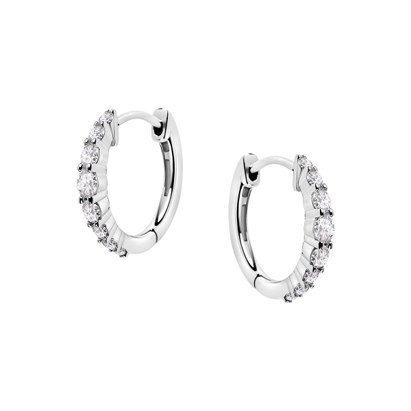 Kolczyki srebrne z cyrkoniami - Scarlet