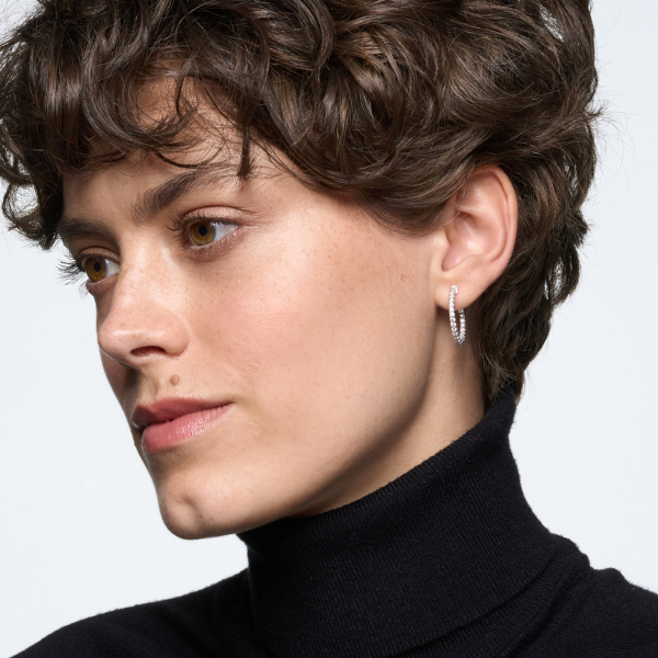 Kolczyki srebrne z cyrkoniami - koła - Scarlet