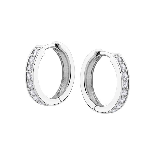Kolczyki srebrne z cyrkoniami - koła - YES Rings