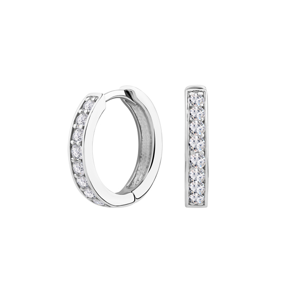 Kolczyki srebrne z cyrkoniami - koła - YES Rings