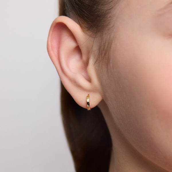 Kolczyki złote- koła - 1,1 cm - Mini