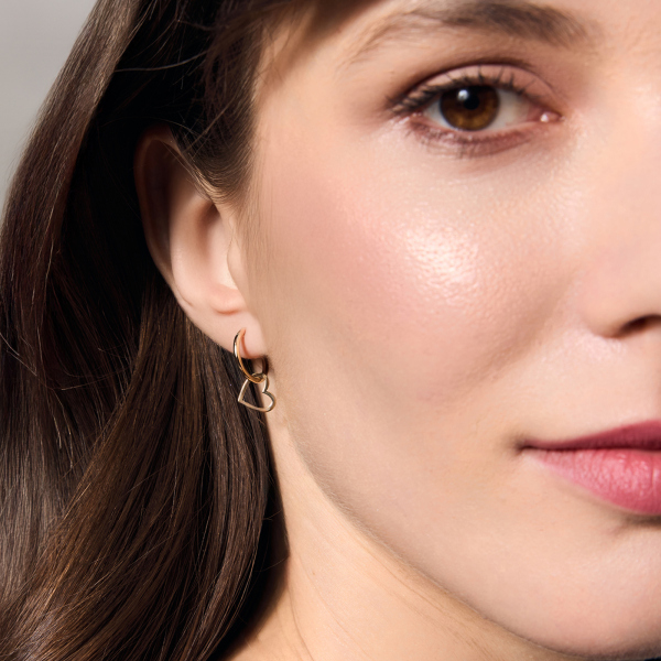 Kolczyki złote - serca