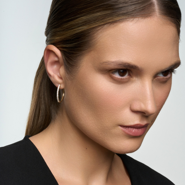 Kolczyki złote z diamentami laboratoryjnymi YES Responsible Diamond - koła - Harmony