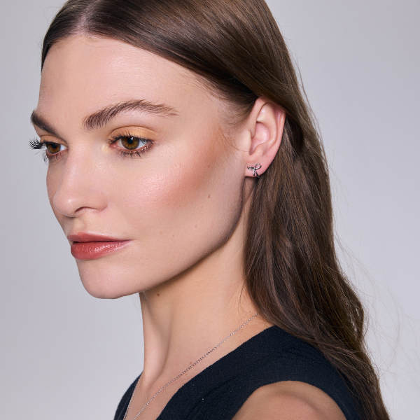 Kolczyki srebrne - kokardy - Mini