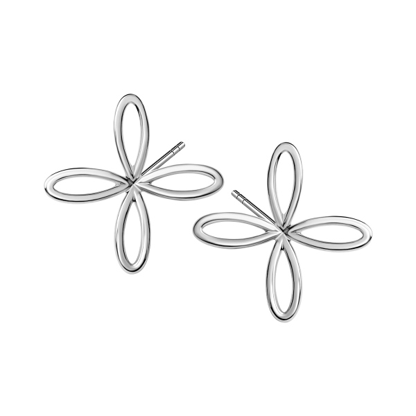 Kolczyki srebrne - kwiaty - Rosalie 
