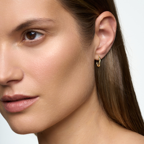Kolczyki srebrne pozłacane - Simple