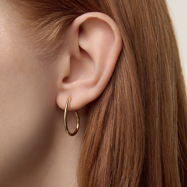 Kolczyki srebrne pozłacane - Simple